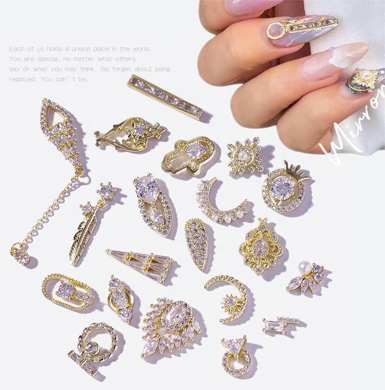 Nail Art Supplies Metal Gems Jewels Stones 3d Crystal Rhinestones Nail Decoration